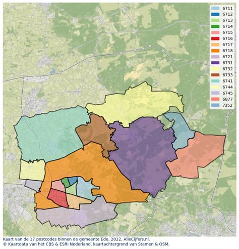 Postcode 6714 In Cijfers En Grafieken Allecijfersnl