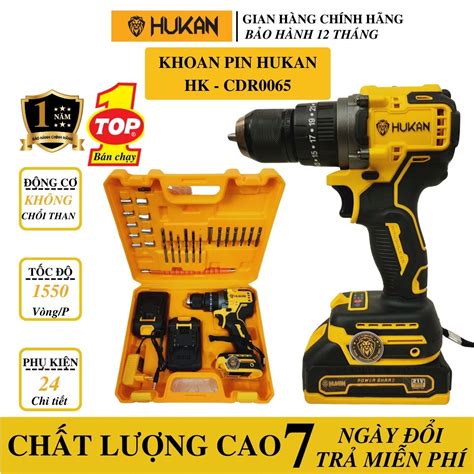 Mua Máy Khoan Pin HUKAN HK CDR0065 Không Chổi Than Khoan pin 3 Chức