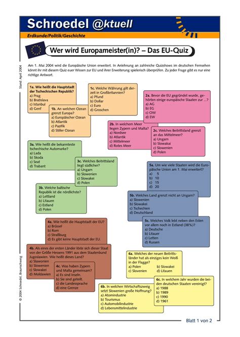 Wer Wird Europameister In Das EU Quiz Ein Quiz Mit Spannenden