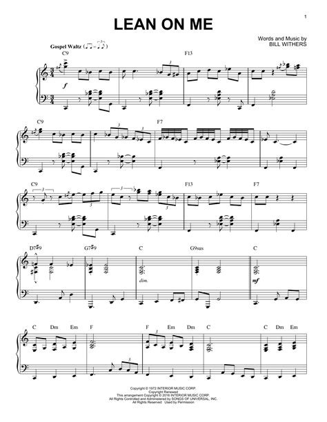 Lean On Me Jazz Version Arr Brent Edstrom By Bill Withers Sheet