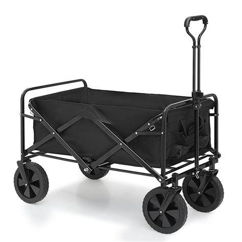 MoNiBloom Folding Beach Utility Wagon Cart Patio Outdoor All Terrain