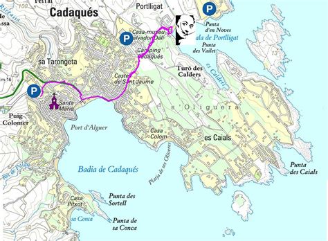 carte cadaques détaillée Costa brava Map Pals