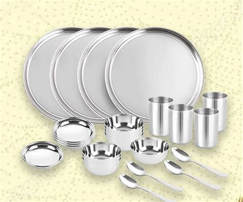 Stainless Steel Dinner Set No Of Pieces 24 At Rs 925 Set In New