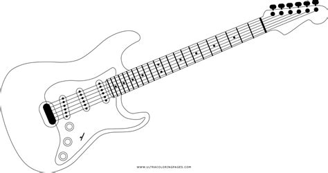 Download Hd Dibujo De Guitarra Eléctrica Para Colorear Dibujo De