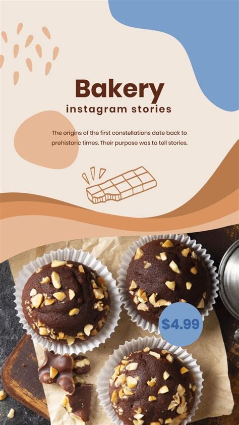 Free Waves Bakery Instagram Story Template To Edit