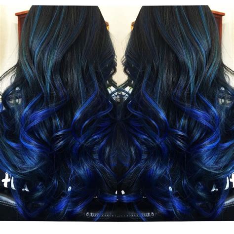 Blue Hair Balayage Ombre By Jessica Salonink Blue Hair Balayage