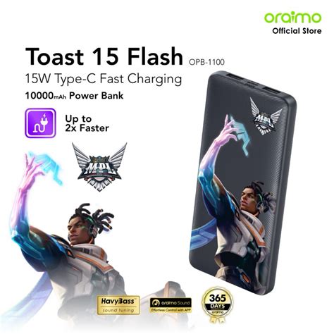 Jual Oraimo Powerbank X MPL Mobile Legends Toast 15 Flash Real Capacity