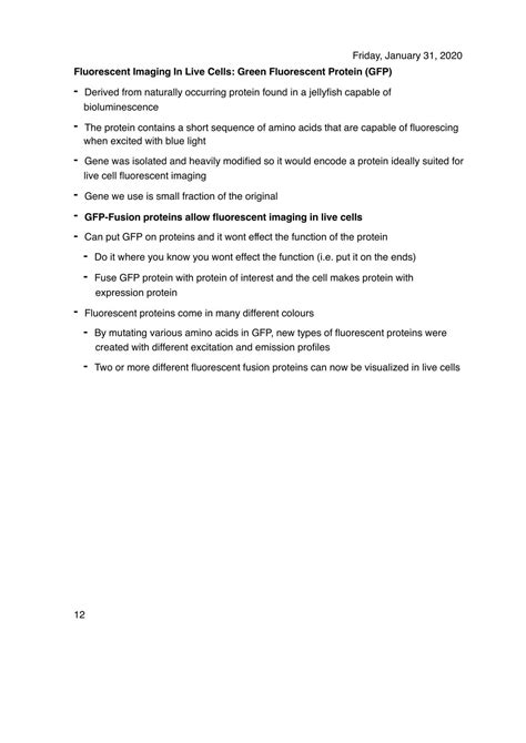 Cell Biology Lecture Notes | BIOLOGY 2382 - Cell Biology - Western | Thinkswap