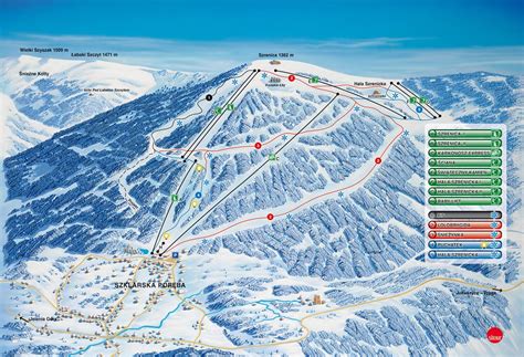 BERGFEX Piste Map Ski Arena Szrenica Sudety Lift Szklarska Poreba