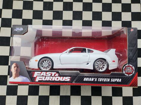 Jada Large 1 24 Fast Furious Brians Toyota Supra White Model Car