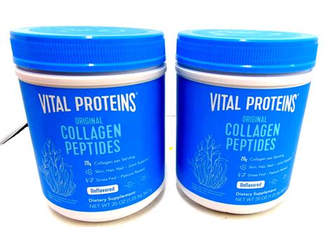 2x Vital Proteins Grass Fed Collagen Peptides Powder Unflavored 20 Oz