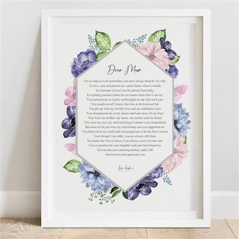 Mom Poem Etsy UK