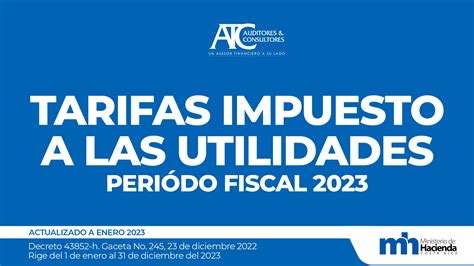 Tarifas Del Impuesto Sobre La Renta Para Atc Auditores Y Contadores