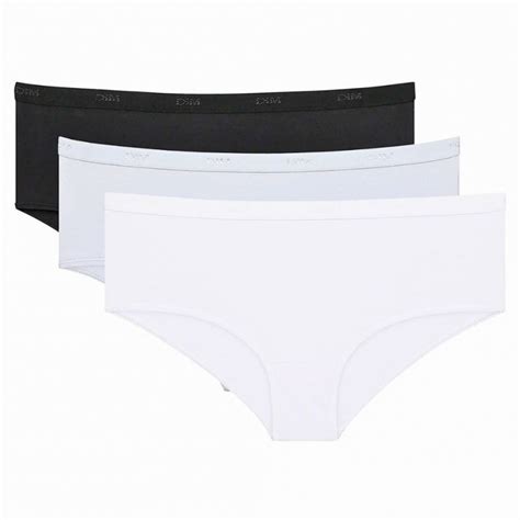 Dim Lot De Boxers Femme Coton Ecodim Noir Blanc Gris