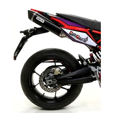 Silencieux Thunder Aluminium Dark Akn Arrow Pour Aprilia Dorsoduro