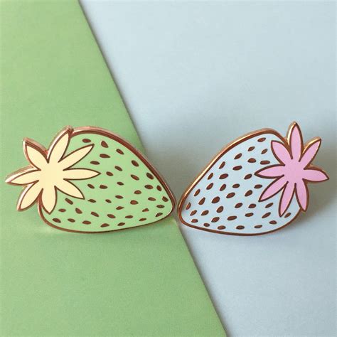 Strawberry Pins Are Now Available In 2 Colours Which One Will You Pick