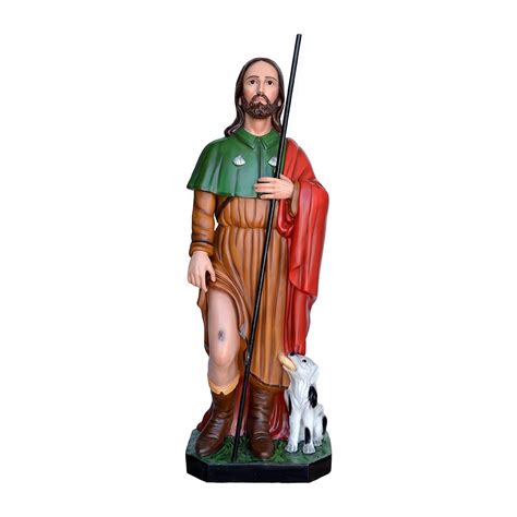 Statua San Rocco In Vetroresina Cm Angolo Divino Shop