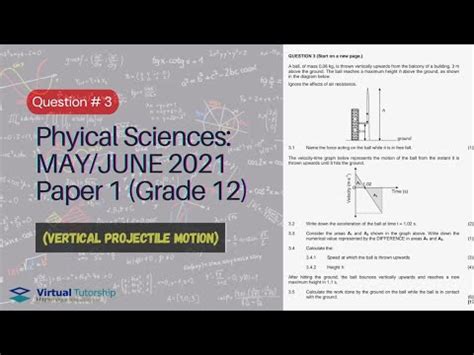 VERTICAL PROJECTILE MOTION May June 2021 Physical Sciences P1