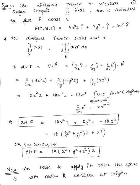 Solved Thank You So Much Tutorial Exercise Use The Divergence