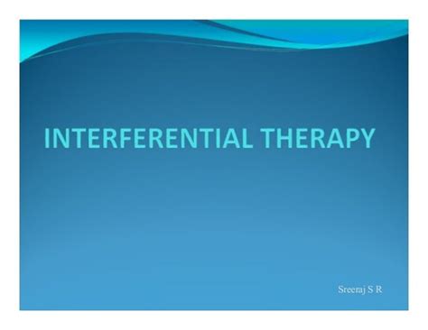 Interferential therapy