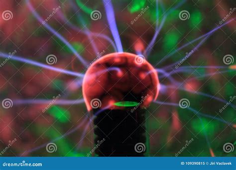 Plasma lamp experiment stock image. Image of background - 109390815