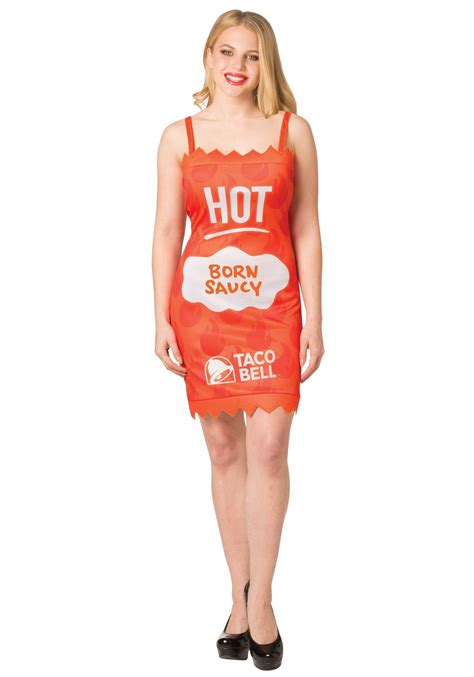 Womens Taco Bell Hot Taco Bell Sauce Packet Costume Taco Bell Sauce Packets Costumes For