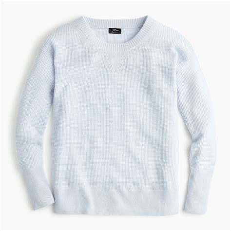 J Crew Crewneck Sweater In Waffle Knit Everyday Cashmere Crew