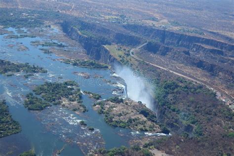 Victoria Falls, Ground View from Zimbabwe Side Editorial Stock Photo ...