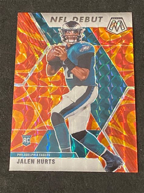 Lot 2020 Panini Mosaic RC Orange Reactive Prizm Jalen Hurts Rookie