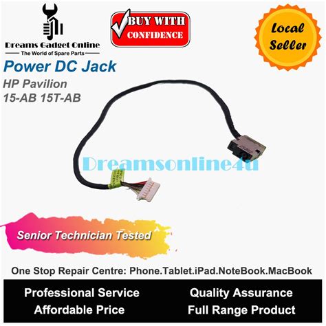 Replacement DC Power Jack Laptop For HP Pavilion 15 AB 15T AB Series