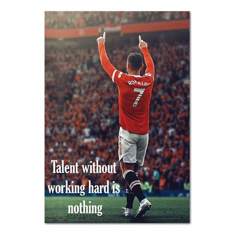 Cr Cristiano Ronaldo Poster Soccer Sport Wall Art Motivational