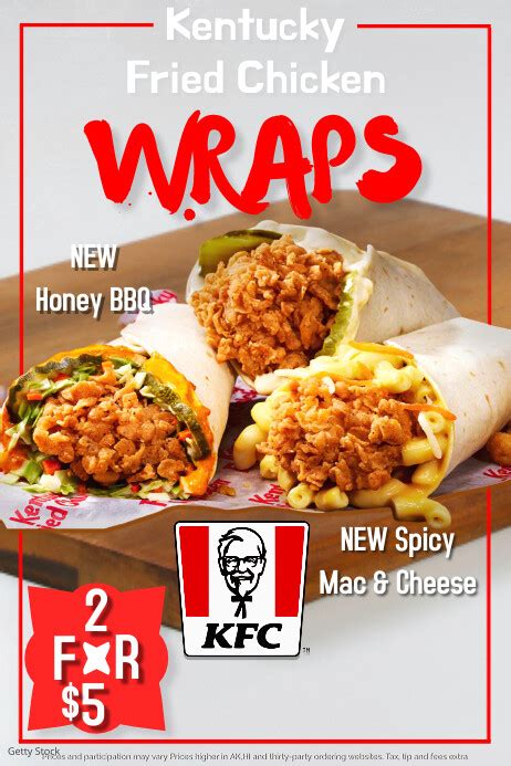 Kentucky Fried Chicken Wraps Template Postermywall