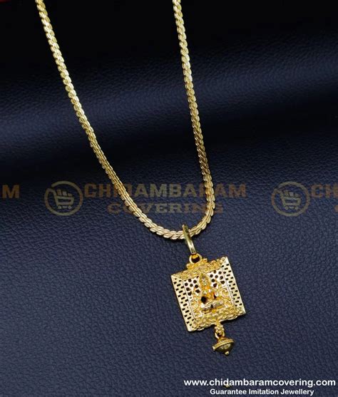 Buy Original Gold Plated Chain With Lakshmi Dollar Design