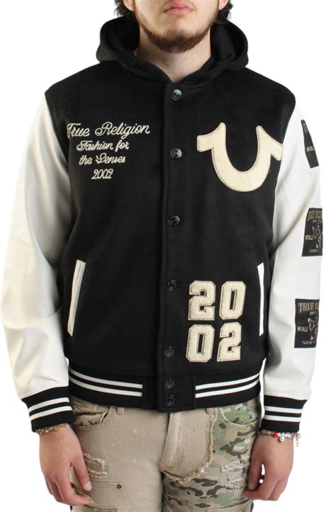 True Religion Hooded Varsity Jacket 107595 1001 Karmaloop