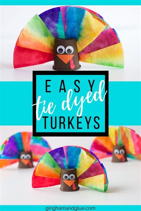 Easy Coffee Filter Turkey Craft - Gingham & Glue