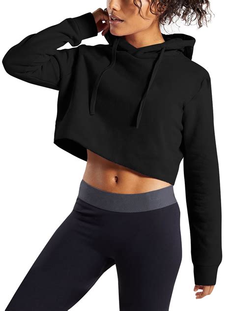 Hat and Beyond - Hat and Beyond Women's Casual Crop Top Fleece Hoodie - Walmart.com - Walmart.com