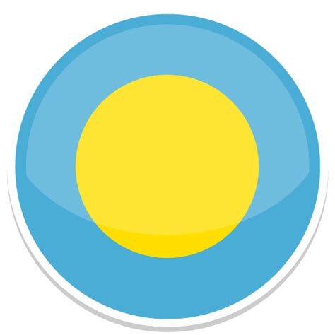 Palau Icon Round World Flags Iconpack Custom Icon Design