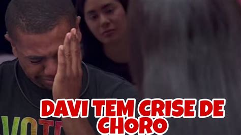 DAVI TEM CRISE DE CHORO E DESABAFA É DIFÍCIL VOCÊ SE VER DE FRENTE