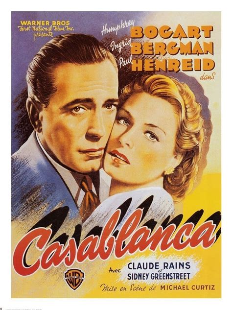 Casablanca 1942 Casablanca Movie Movie Posters Vintage Movie Posters