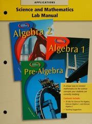 Science And Mathematics Lab Manual For Use With Glencoe Pre Algebra