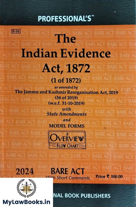 Professionals Evidence Act 1872 Edition 2024