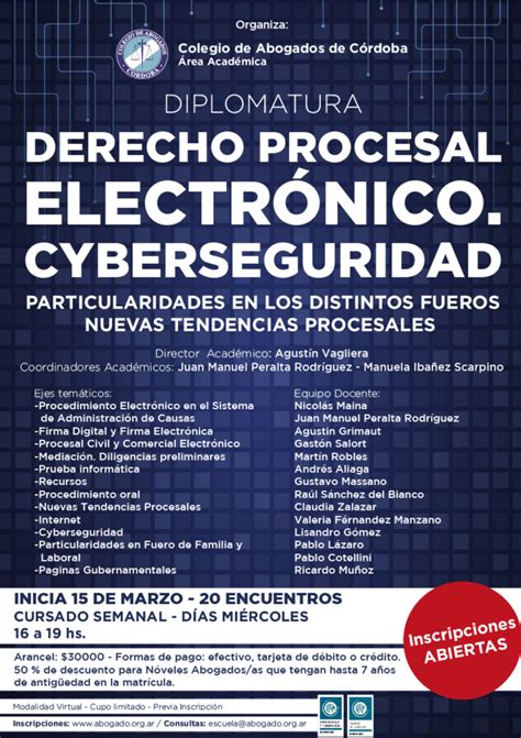 Dictarán una diplomatura en Derecho Procesal Electrónico y