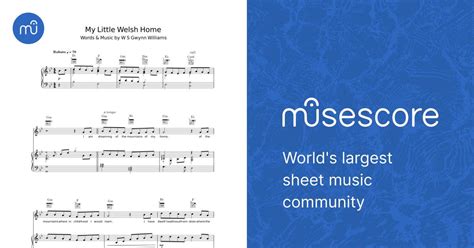 My Little Welsh Home Bryn Terfel Sheet Music For Piano Synthesizer