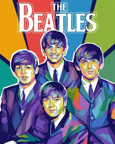 The Beatles Pop Art Paint By Numbers Numeral Paint Kit