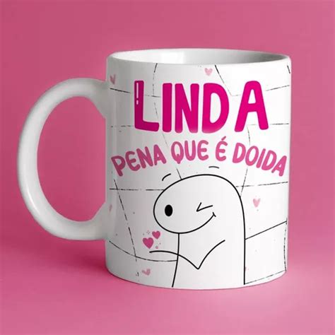 Caneca Flork Meme Amiga Amizade Linda Pena Que È Doida