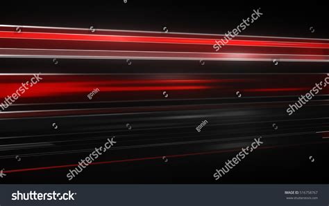 Red Light Streaks Motion Blur Computer Stock Illustration 516758767