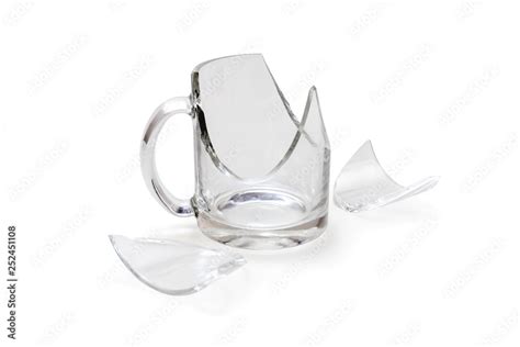 Broken Glass Cup Isolated On White Background Stock Photo Adobe Stock