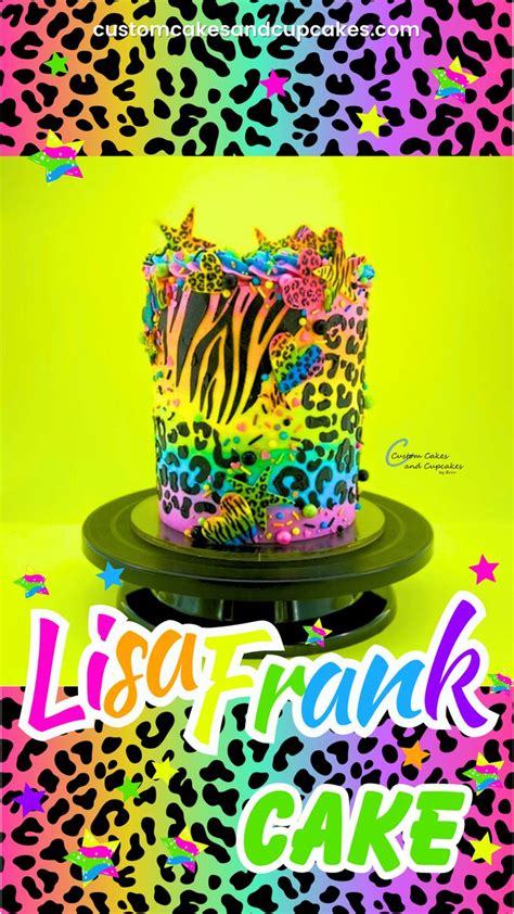 LISA FRANK CAKE Tutorial Video How To Make Neon Rainbow 90s 80s