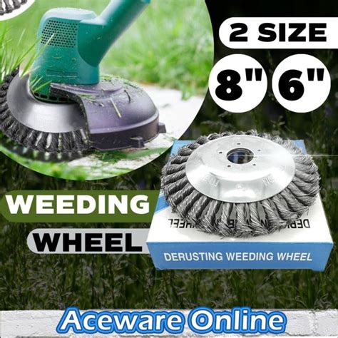 6 8 Inch Steel Wire Grass Trimmer Lawn Mower Head Derusting Weeding Wheel Mata Potong Rumput