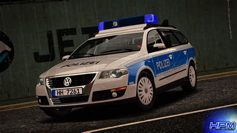 VW Passat B6 Variant Polizei Hamburg AddOn Replace ELS GTA5